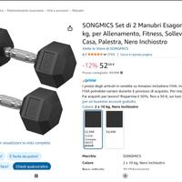 Coppia manubri 10kg. Cad.