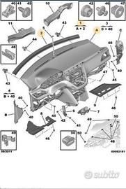 Plancia di bordo cruscotto peugeot 208