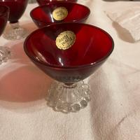 Bicchieri vintage collezione royal ruby