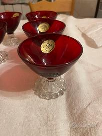 Bicchieri vintage collezione royal ruby