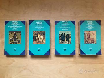 Collezione di 4 libri "Pascoli Poesie"