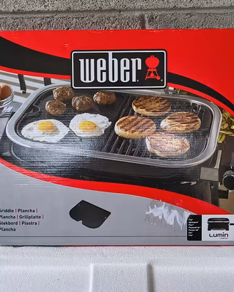 Weber 6611 Piastra Barbecue Elettrico Lumin c.
