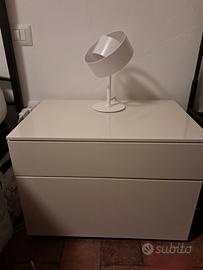 set completo como, due comodini e mensola