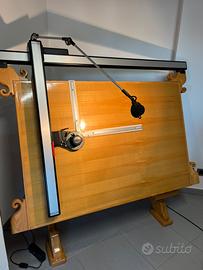 Tecnigrafo Neolt con base artigianale in legno