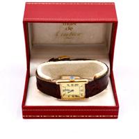 cartier tank must de grande vermeil orologio maxi