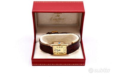 cartier tank must de grande vermeil orologio maxi