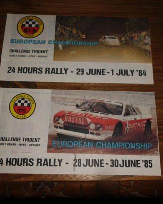 2x 24 heures Ypres  Rally 1984 1985 programmi