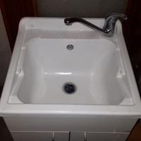 lavatoio da lavanderia, completo di mobiletto cont