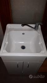 lavatoio da lavanderia, completo di mobiletto cont