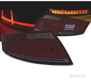 FANALI AUDI TT 06-14 FULL LED LIGHT BAR ROSSO FUMÉ
