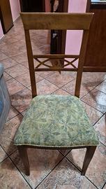 Sedie n.6 legno massello color noce