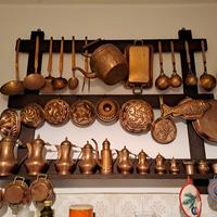 set utensili da cucina in rame