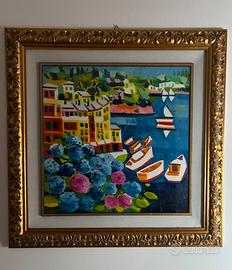 Faccincani Portofino e ortensie 60x60