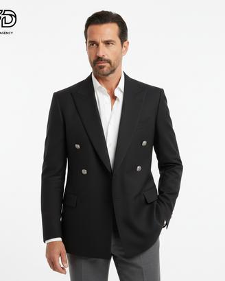 Giacca Doppiopetto Nera Uomo - Autentico Made in I