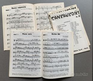 RCA 2 Libretti Spartiti Musicali Cantautori Italia
