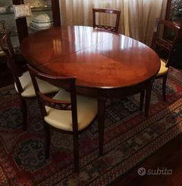 Tavolo allungabile in ciliegio di pregio+4 sedie 