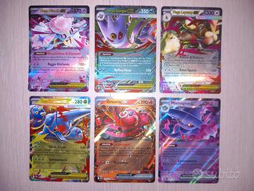 Lotto di 6 Carte Pokemon Mega Ex Ita Rare Holo