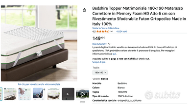 topper materasso