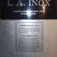 Contenitore inox 600 l botte vino o olio