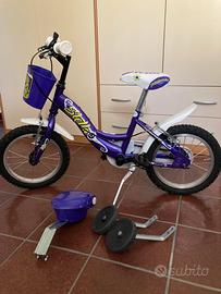 Bicicletta bambina 12’’ 2 freni Stella viola