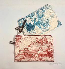 Pochette toile de jouy