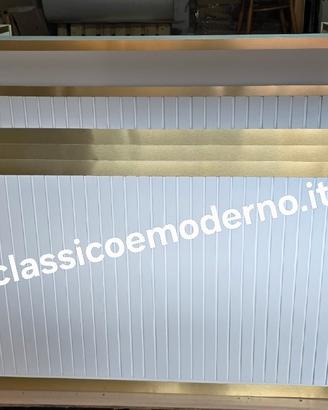 bancone cannettato bianco e oro su misura laccato