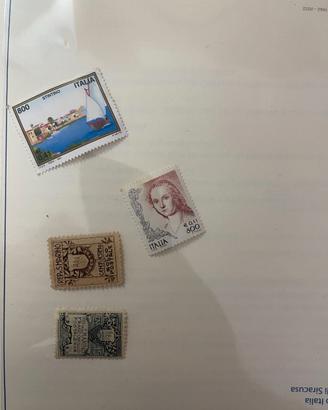 Lotto 4 francobolli Italia San Marino Libertas