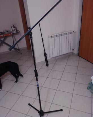 2 aste microfoniche Quiklok giraffa e dritta