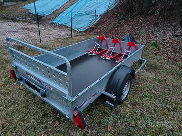 Rimorchio portamoto CRESCI PT6C con pianale