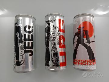 3 Lattine energy drink Grendizer Ufo Robot e Jeeg
