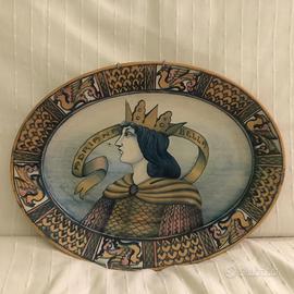 Piatto ovale in lustro G.Tadino SCU no lenci