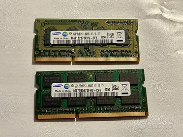 RAM SAMSUNG 2Rx8 PC3-8500S-07-10-F2 per portatile