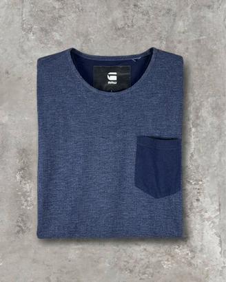G-Star RAW Long Sleeve T-Shirt Blue Men's Size L