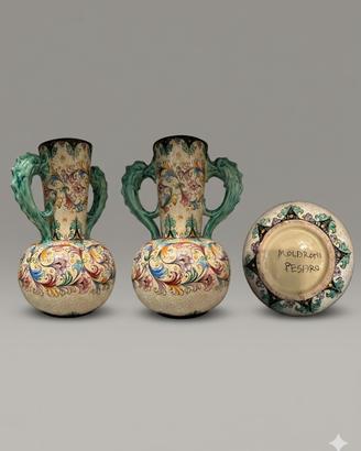Vaso in Maiolica Molaroni Pesaro, inizio ‘900