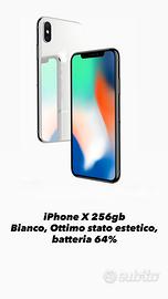 Iphone x 256gb bianco