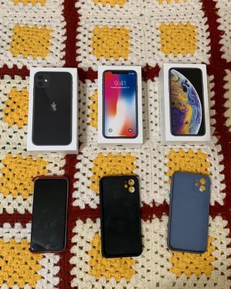 iPhone 6 Ricambi + 3 Scatole Apple XS XR 11 +Cover