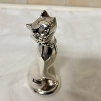 Soprammobile gatto argentato