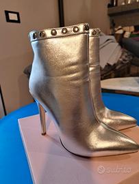 Stivaletti Argento e Anfibio Vernice nero