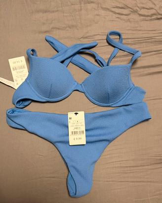 Bikini Azzurro - Reggiseno 1ª e Brasiliana M