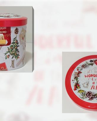 Barattolo di latta natalizio panettone Balocco