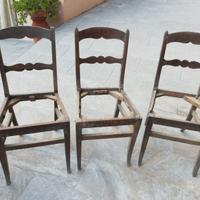3 sedie da restaurare
