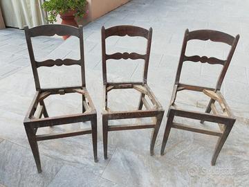 3 sedie da restaurare