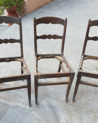 3 sedie da restaurare