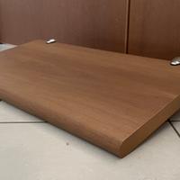 Mensola in Legno Pieno con Supporti Cromati