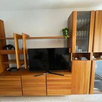 Mobile soggiorno legno massello noce nazionale