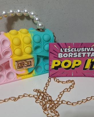 Borsa a tracolla Pop It silicone manico in perle