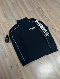 Felpa Yamaha Racing nera vintage Y2K con zi e logo