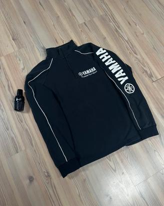 Felpa Yamaha Racing nera vintage Y2K con zi e logo