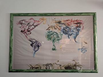 Stampa mondo in cornice