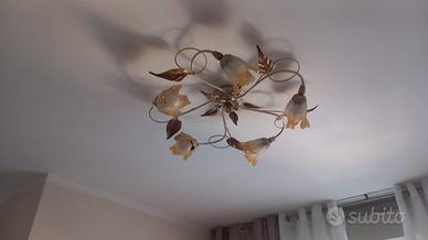 2 lampadari a plafoniera con lampade a led